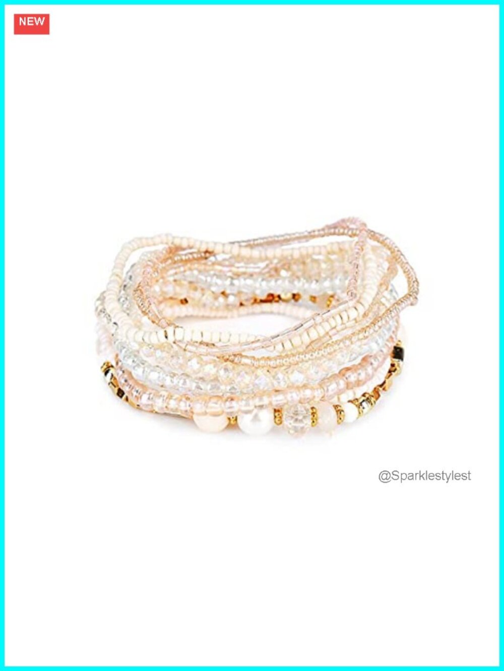 Bohemian Crystal Beaded Stackable Bracelets Handmade Pearl Seed Beads